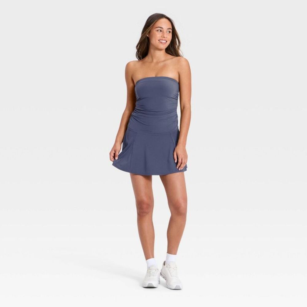 JoyLab - Women's Bandeau Active Dress - JoyLab Dark Blue XX Blue